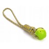 Zabawka dla psa Jk sznur z piłką zielony 45996-1